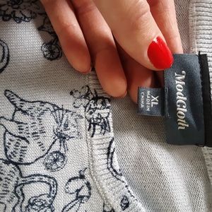 Modcloth adore to the core cat sweater blue xl